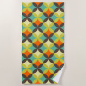 Serviette De Plage Couleur motif rétro (Devant)