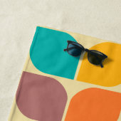 Serviette De Plage Couleur motif rétro (En situation)