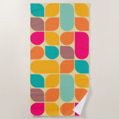 Serviette De Plage Couleur motif rétro (Devant)