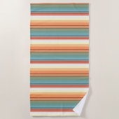 Serviette De Plage Couleur Muet des rayures sud-ouest (Devant)