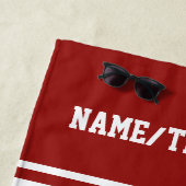 Serviette De Plage Couleur nommée de coutume de nom de club d'équipe (En situation)