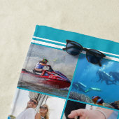 Serviette De Plage Couleur personnalisée 24 Photo Collage (En situation)