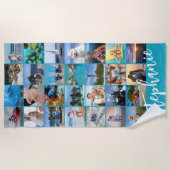 Serviette De Plage Couleur personnalisée de 28 photos (Devant)
