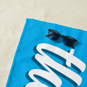 Serviette de plage couleur personnalisée 'Vivre le