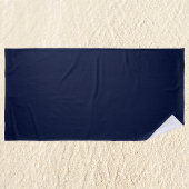 Serviette De Plage Couleur solide bleu marine de minuit