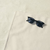 Serviette De Plage Couleur solide Eggshell (En situation)