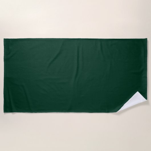 Serviette De Plage Couleur solide vert foncé (Devant)