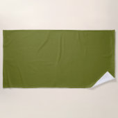 Serviette De Plage Couleur solide vert olive (Devant)