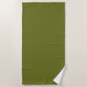 Serviette De Plage Couleur solide vert olive (Devant)