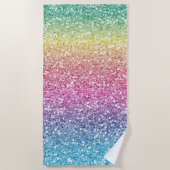 Serviette De Plage Couleur tendance pailletée ombrée (Devant)