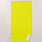 Serviette De Plage Couleur uni jaune néon (Devant)