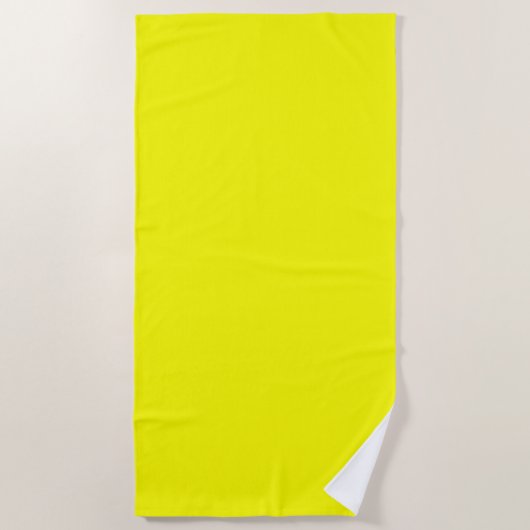 Serviette De Plage Couleur uni jaune néon (Devant)