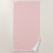 Serviette De Plage Couleur Uni Rose Pâle Clair (Devant)
