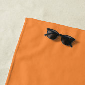 Serviette De Plage Couleur unie orange simple monochrome (En situation)