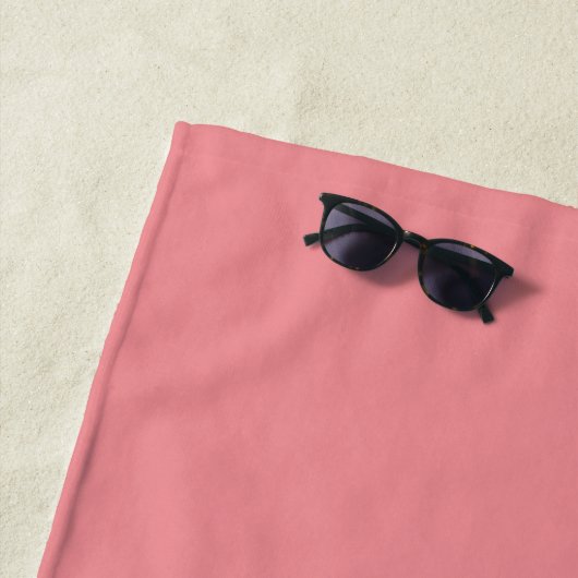 Serviette De Plage Couleur unie rose charme (En situation)