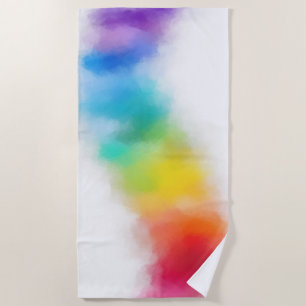 Serviette De Plage Couleurs Abstraites modernes colorées Modèle arc-e