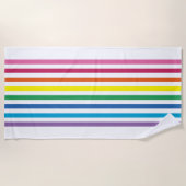 Serviette De Plage Couleurs arc-en-ciel simples et modernes Motif (Devant)