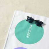 Serviette De Plage Couleurs avec codes hexadécimaux Concepteur de nom (En situation)