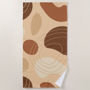 Serviette De Plage Couleurs de la Terre formes organiques motif
