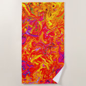 Serviette De Plage Couleurs de lave audacieuses Design abstrait (Devant)