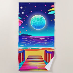 Serviette De Plage Couleurs de plage Lune