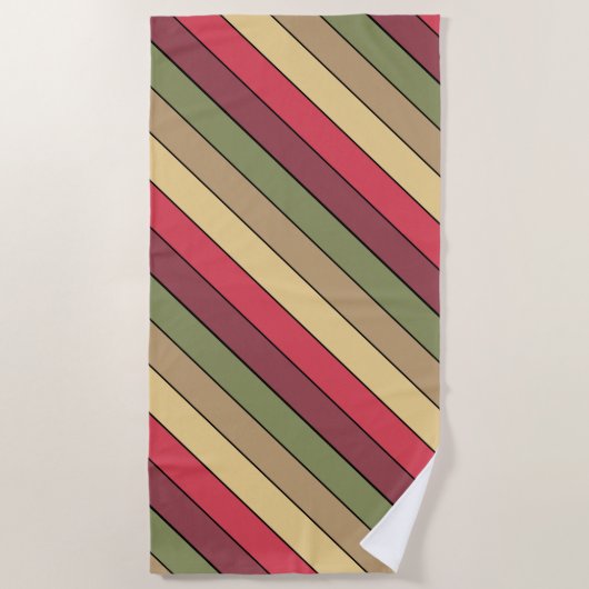 Serviette De Plage Couleurs De Tonalité Terre De La Saison Automne Su (Devant)