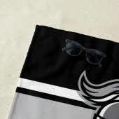 Serviette De Plage Couleurs d'équipe et mascotte personnalisées (En situation)