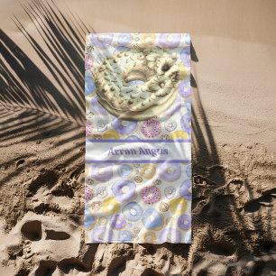Serviette De Plage Couleurs des garçons de beignets pourpres