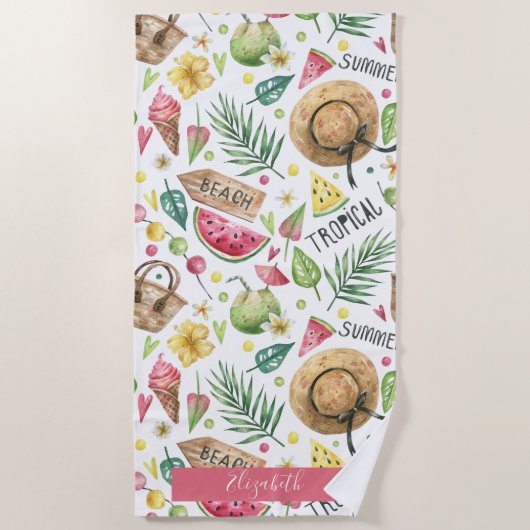 Serviette De Plage Couleurs Filles Relaxation Plage (Devant)