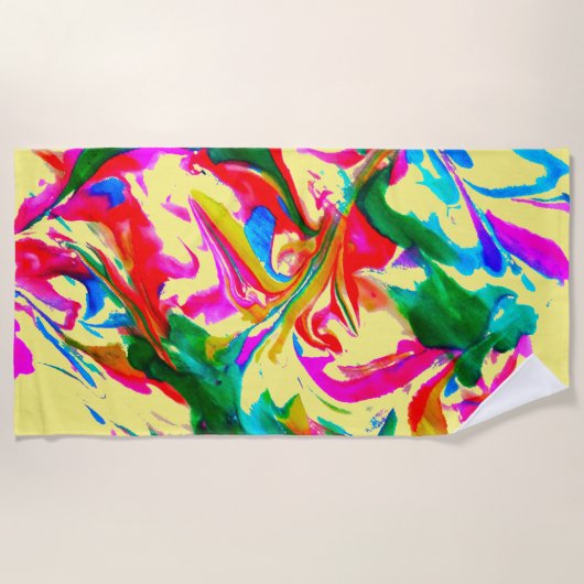 Serviette De Plage Couleurs folles (Devant)