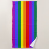Serviette De Plage Couleurs LGBT (Devant)