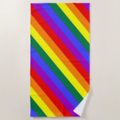 Serviette De Plage Couleurs LGBT Intense (Devant)