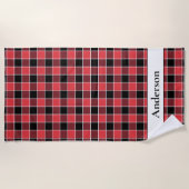 Serviette De Plage Couleurs personnalisées du Motif Buffalo Check mod (Devant)