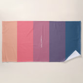 Serviette De Plage Couleurs rêveuses personnalisées (Devant)