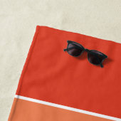 Serviette De Plage Couleurs Terreuses Modernes Bloc de Couleurs Nom P (En situation)