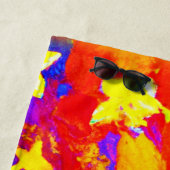 Serviette De Plage Couleurs vives des étoiles. Commandez dès maintena (En situation)