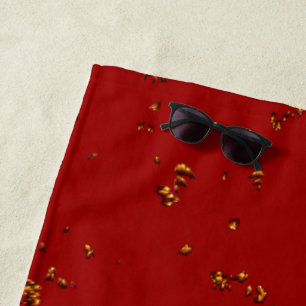 Serviette De Plage Coup De Feu Rouge Sur Votre Photo