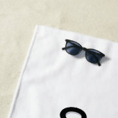 Serviette De Plage Coup de tête raccoon personnalisé (En situation)