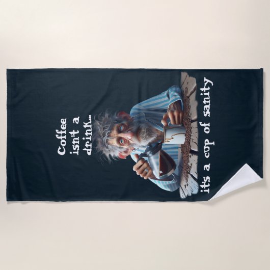 Serviette De Plage Coupe de Sanity (Devant)