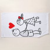 Serviette de plage Couple (Devant)