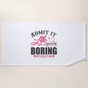 Serviette De Plage Couple Art Admet It Life