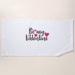 Serviette De Plage Couple Art Be My Valentine