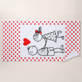 Serviette De Plage Couple Beach Towel Love (Devant)