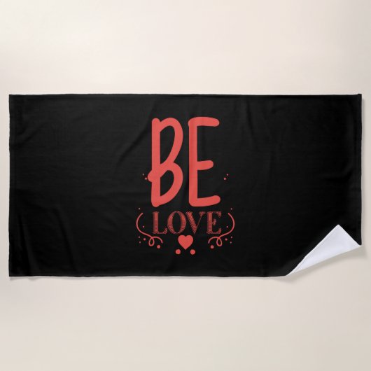 Serviette De Plage Couple Cadeau Be Love (Devant)
