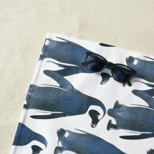 Serviette De Plage Couple de pingouin Inséparable Thunder_Cove (En situation)