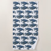 Serviette De Plage Couple de pingouin Inséparable Thunder_Cove (Devant)