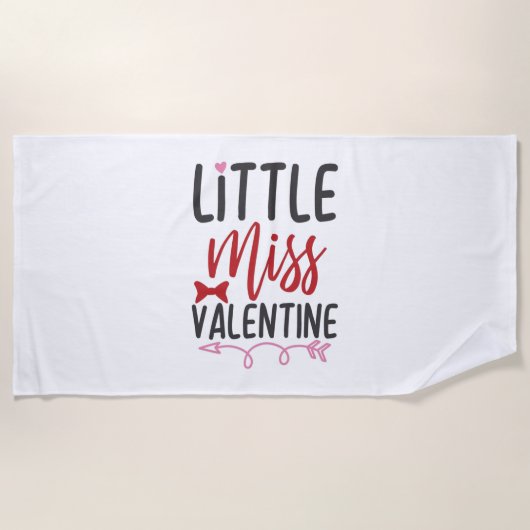 Serviette De Plage Couple Giant Little Miss Valentine (Devant)