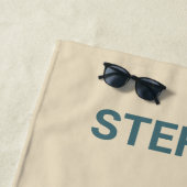 Serviette De Plage Courbe les années 70 rétro (En situation)