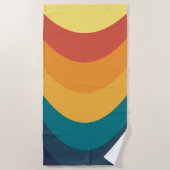 Serviette De Plage Courbes de chaîne 1970 (Devant)