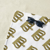 Serviette De Plage Couronne dorée - luxe royal 2 (En situation)